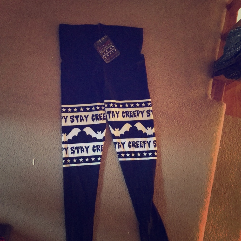 Too Fast Stay Creepy leggings (New with tags!)
